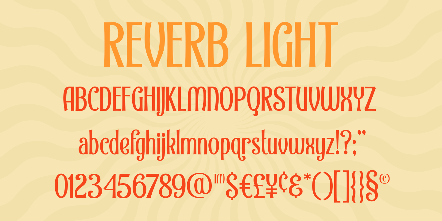 Пример шрифта Reverb #5
